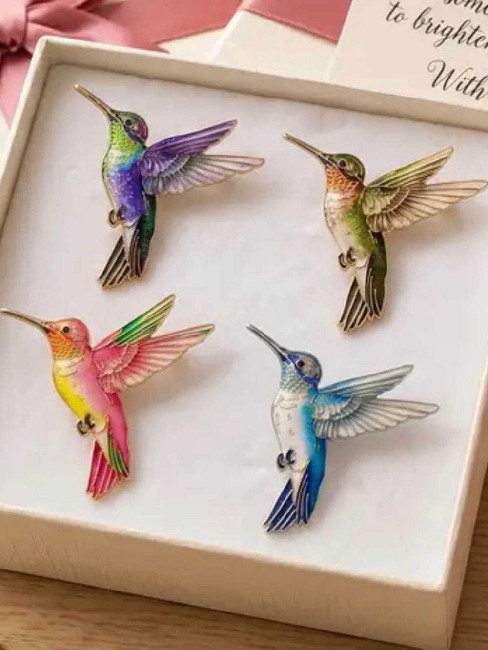 Multicolor Hummingbird pins of 4